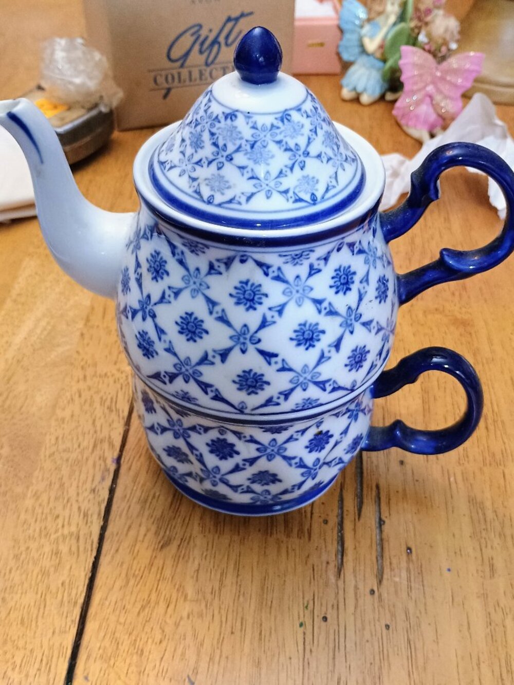 Vintage Harry & David Teapot and mug set